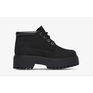 Womens 7.5 or Kids 6 - Timberland Black Stone Street Platform Waterproof Boot